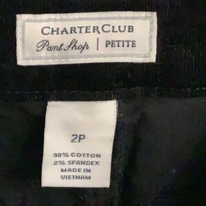 Charter Club Black Straight Leg Pants